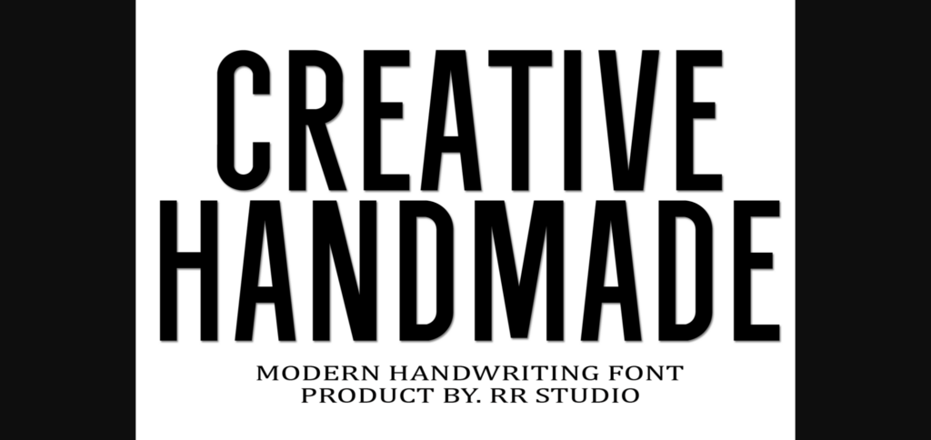 Creative Handmade Font Poster 1