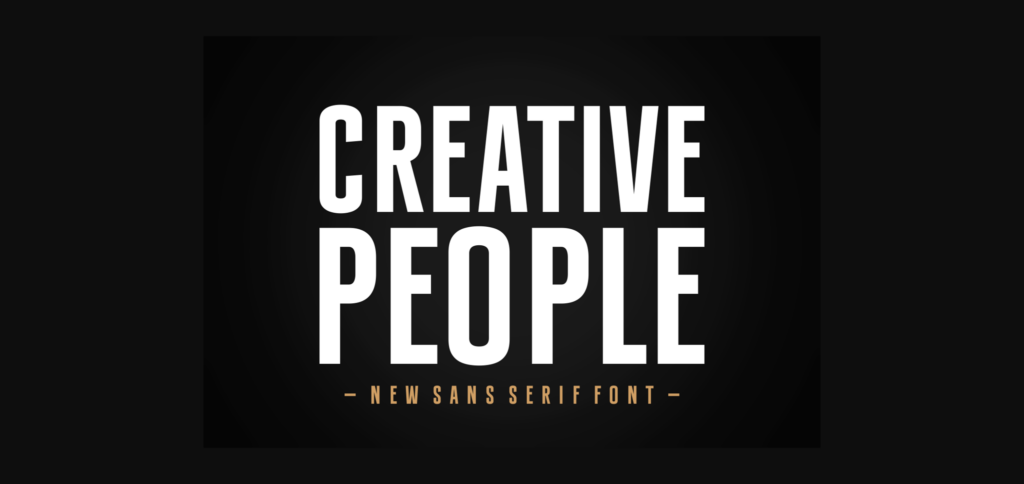 Creative People Font Poster 3