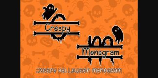 Creepy Halloween Monogram Font Poster 1