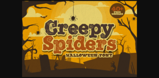 Creepy Spiders Font Poster 1