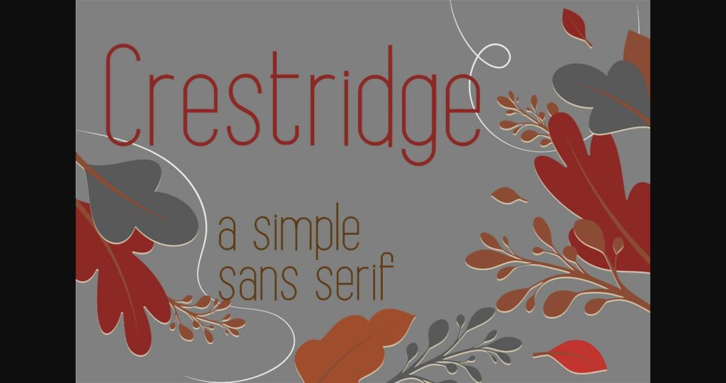 Crestridge Font Poster 3