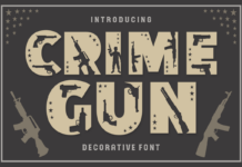 Crime Gun Font Poster 1