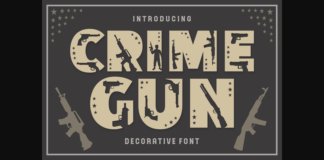 Crime Gun Font Poster 1