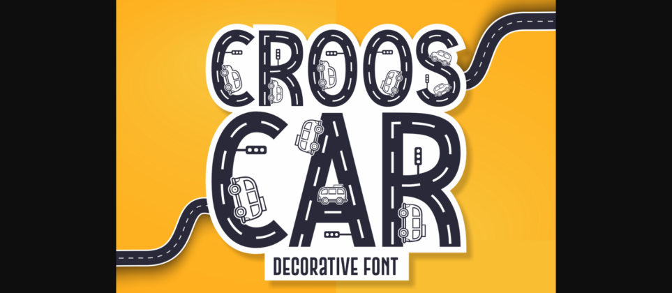 Croos Car Font Poster 3