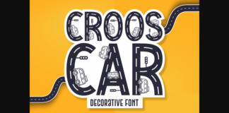 Croos Car Font Poster 1