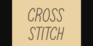 Cross Stitch Font Poster 1