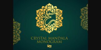 Crystal Mandala Monogram Font Poster 1