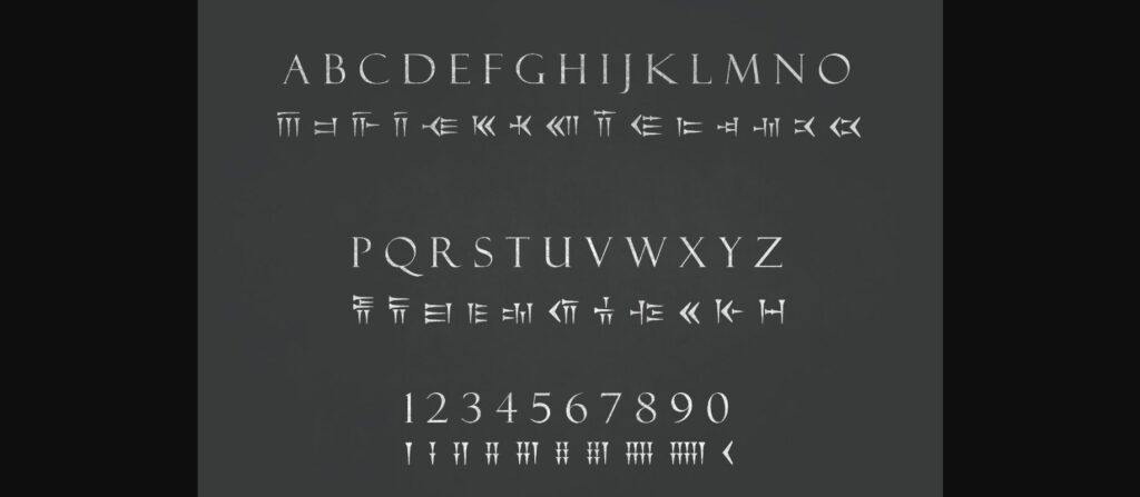 Cuneiform Font Poster 2