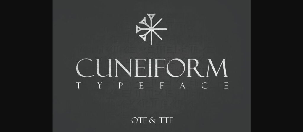 Cuneiform Font Poster 3