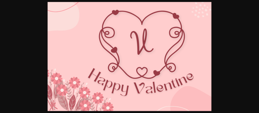 Curly Valentine Monogram Font Poster 2