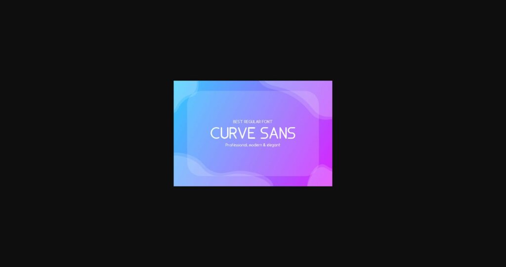 Curve Sans Pro Font Poster 3