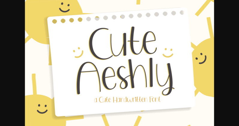 Cute Aeshly Font Poster 3