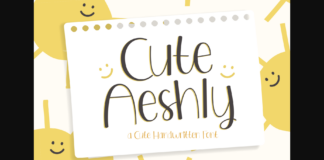 Cute Aeshly Font Poster 1