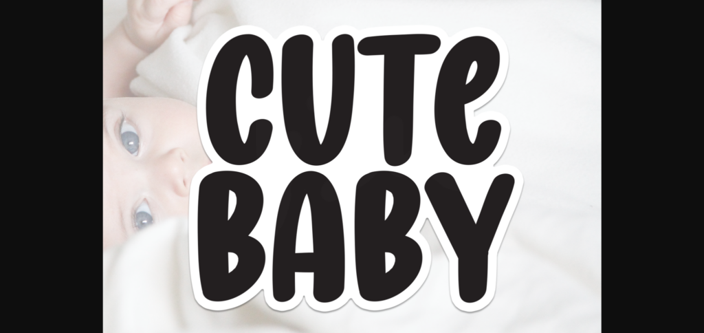 Cute Baby Font Poster 3