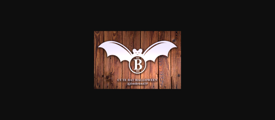 Cute Bat Halloween Font Poster 3