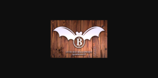 Cute Bat Halloween Font Poster 1