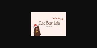 Cute Bear Lofu Font Poster 1