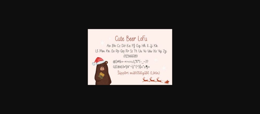 Cute Bear Lofu Font Poster 2