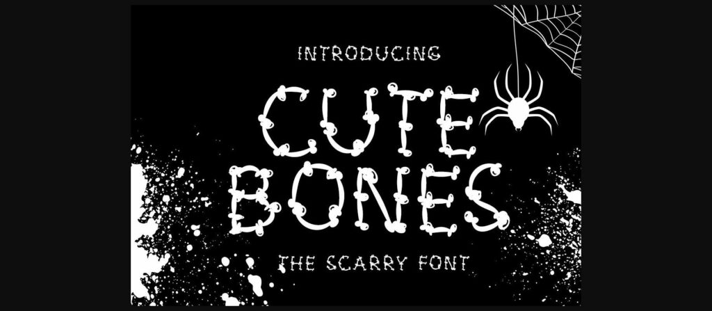 Cute Bones Font Poster 3