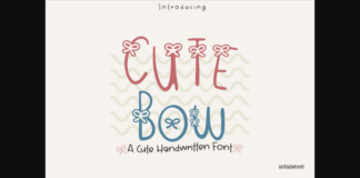 Cute Bow Font Poster 1