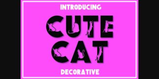 Cute Cat Font Poster 1