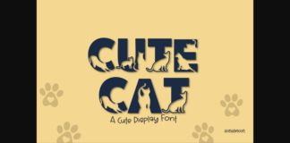 Cute Cat Font Poster 1