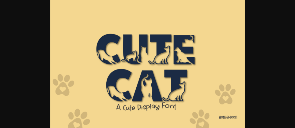 Cute Cat Font Poster 1