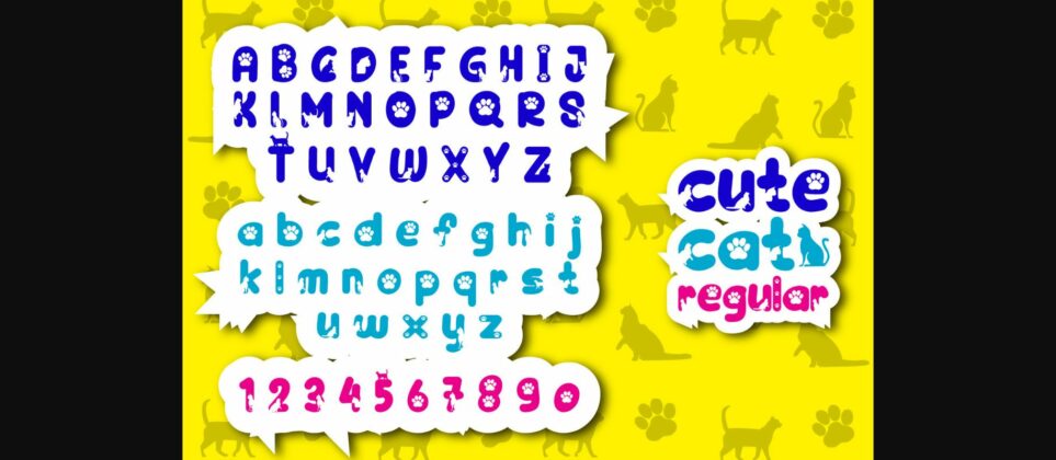 Cute Cat Font Poster 4