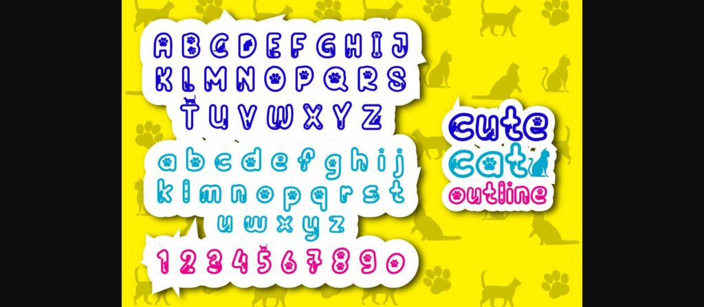 Cute Cat Font Poster 5