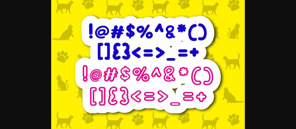 Cute Cat Font Poster 6