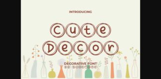 Cute Decor Font Poster 1