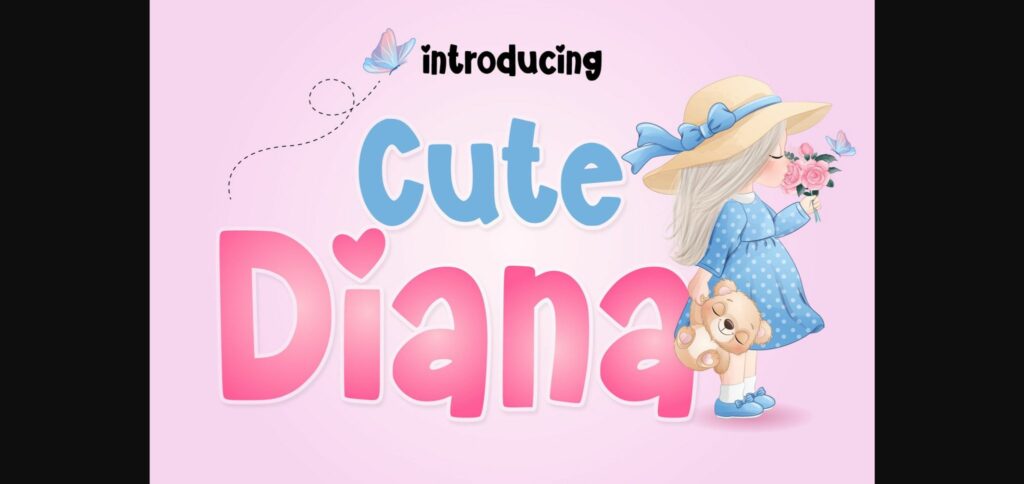 Cute Diana Font Poster 3