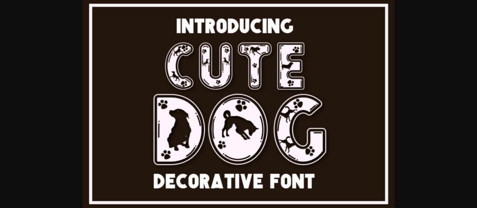 Cute Dog Font Poster 3