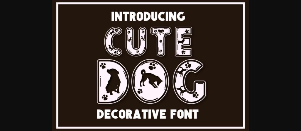 Cute Dog Font Poster 1