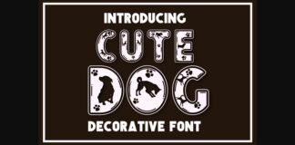Cute Dog Font Poster 1