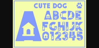 Cute Dog Font Poster 1