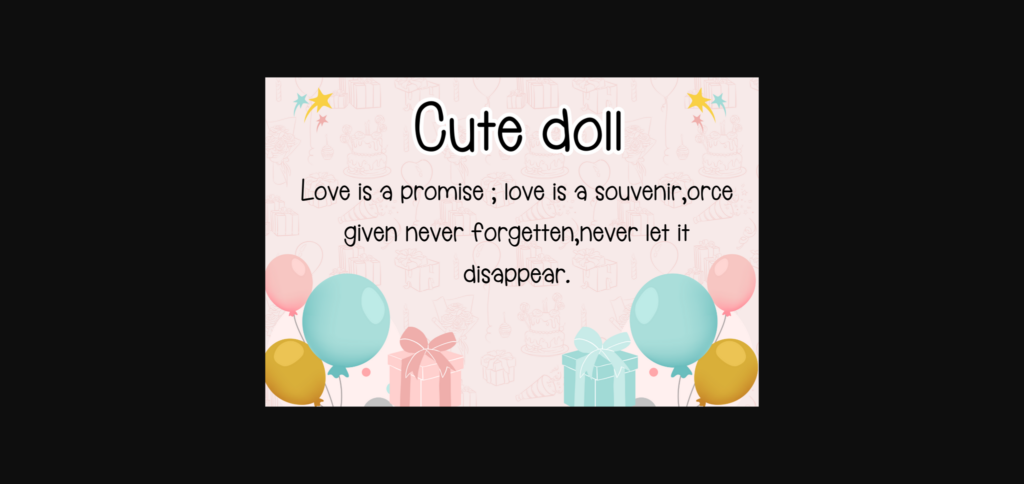 Cute Doll Font Poster 5