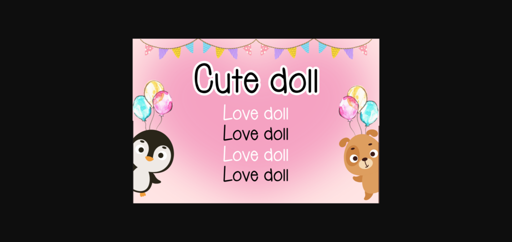 Cute Doll Font Poster 6