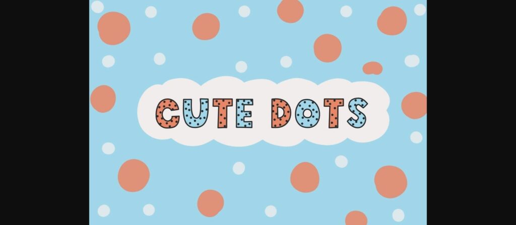 Cute Dots Font Poster 3