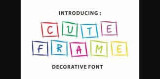 Cute Frame Font Poster 1