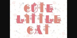 Cute Little Cat Font Poster 1