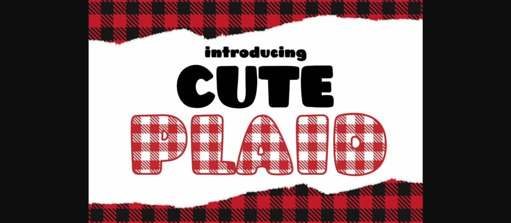 Cute Plaid Font Poster 3