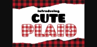 Cute Plaid Font Poster 1