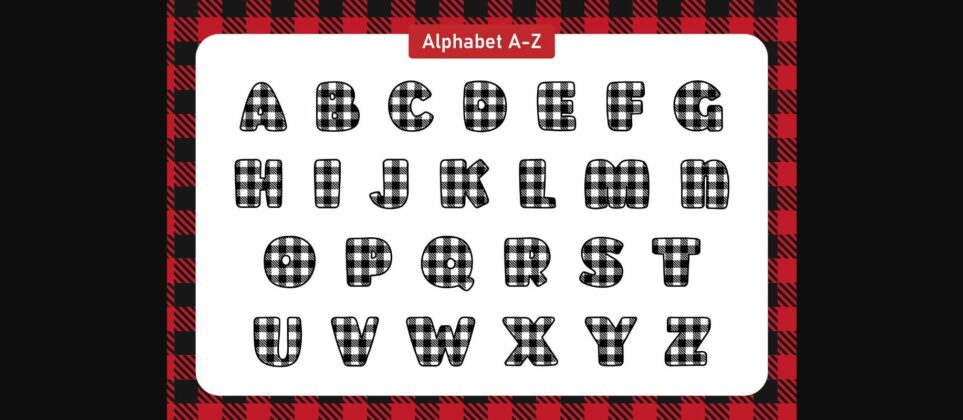 Cute Plaid Font Poster 5