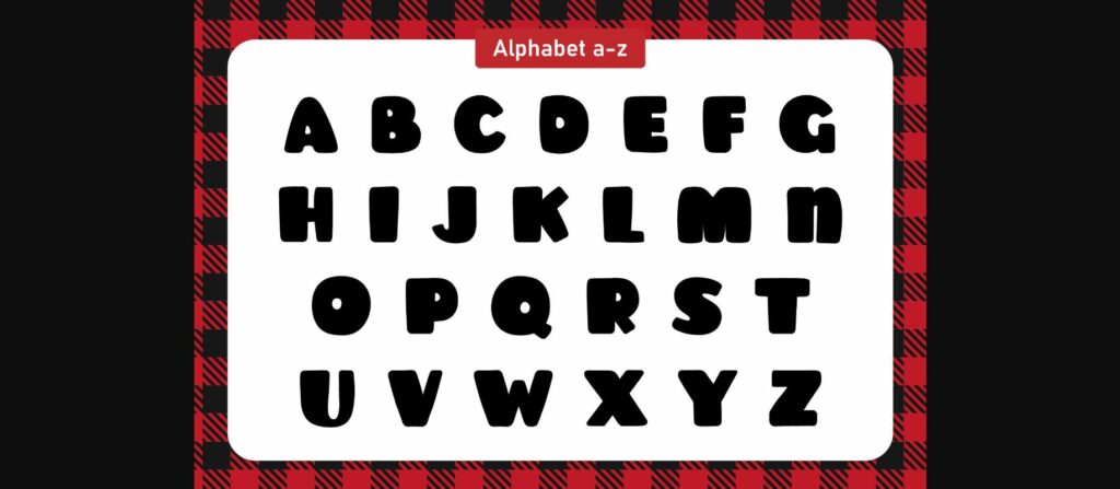 Cute Plaid Font Poster 6