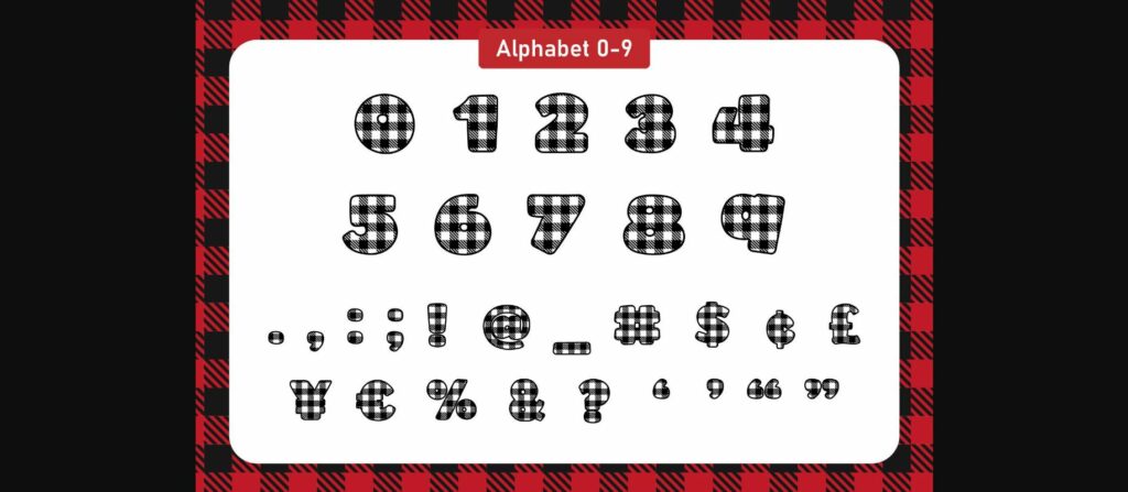 Cute Plaid Font Poster 7