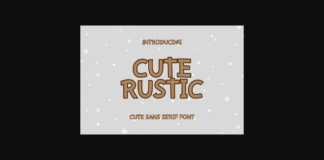 Cute Rustic Font Poster 1