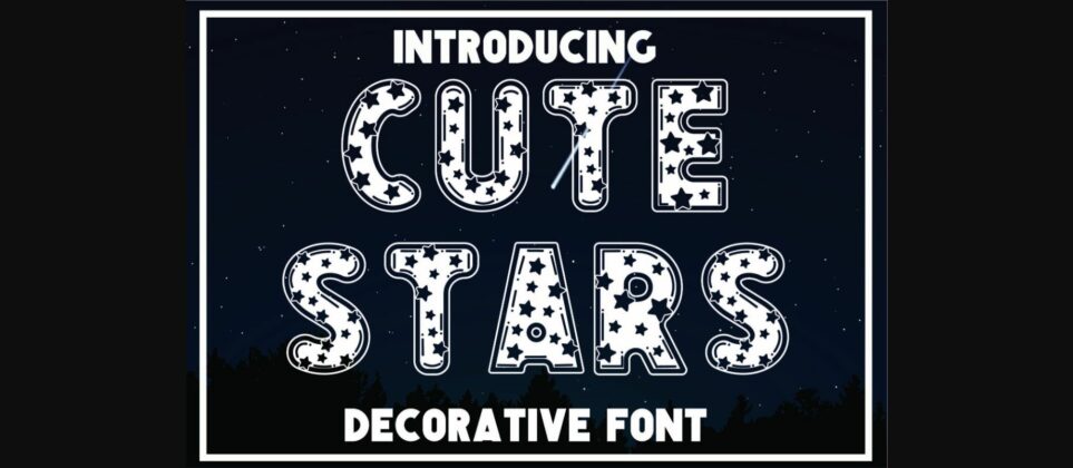 Cute Stars Font Poster 1