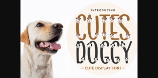 Cutes Doggy Font Poster 1