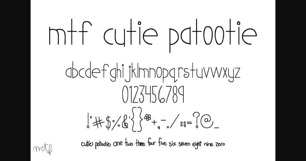 Cutie Patootie Font Poster 1